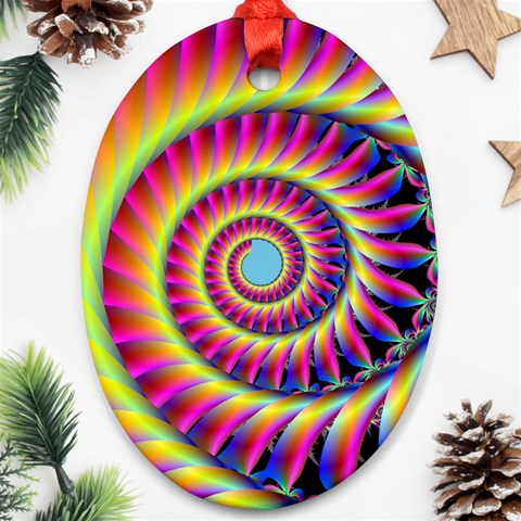 Fractal34 Oval Ornament (Two Sides) from ArtsNow.com Front