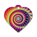 Fractal34 Dog Tag Heart (One Side)