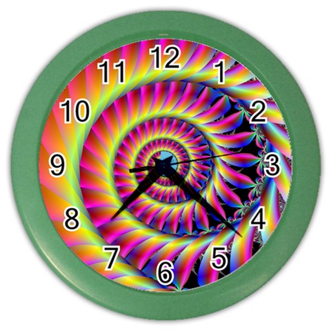 Fractal34 Color Wall Clock from ArtsNow.com Front