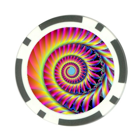 Fractal34 Poker Chip Card Guard (10 pack) from ArtsNow.com Front