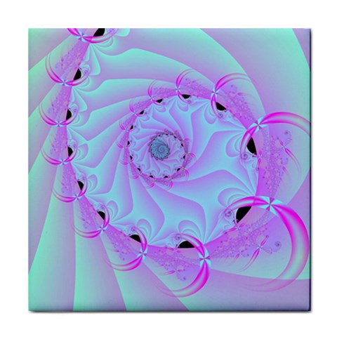 Fractal34 Tile Coaster from ArtsNow.com Front