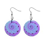 Fractal34 1  Button Earrings