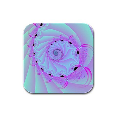 Fractal34 Rubber Square Coaster (4 pack) from ArtsNow.com Front