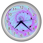 Fractal34 Wall Clock (Silver)