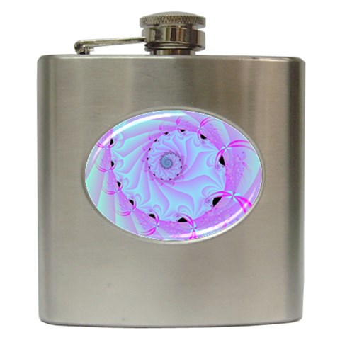 Fractal34 Hip Flask (6 oz) from ArtsNow.com Front
