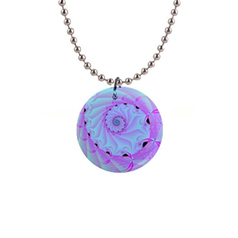 Fractal34 1  Button Necklace from ArtsNow.com Front