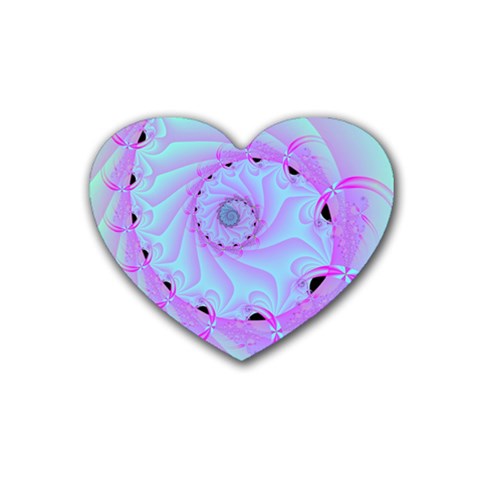 Fractal34 Rubber Coaster (Heart) from ArtsNow.com Front