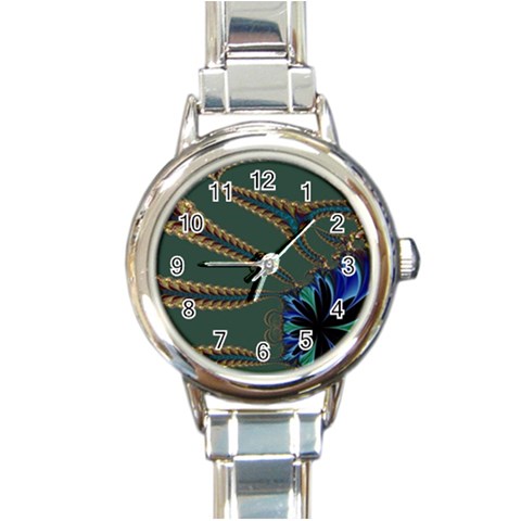 Fractal34 Round Italian Charm Watch from ArtsNow.com Front