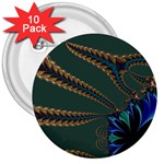 Fractal34 3  Button (10 pack)