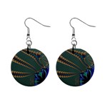 Fractal34 1  Button Earrings