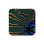 Fractal34 Rubber Square Coaster (4 pack)