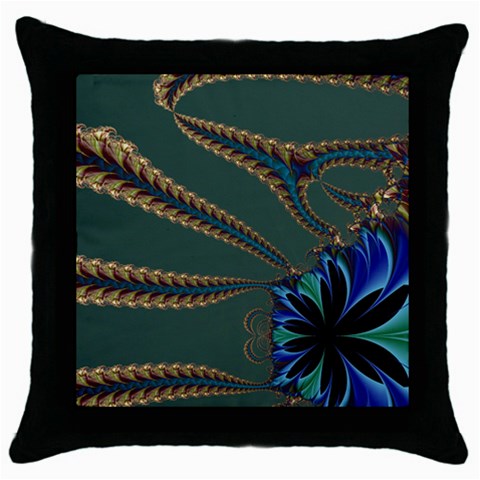 Fractal34 Throw Pillow Case (Black) from ArtsNow.com Front