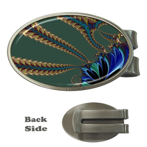 Fractal34 Money Clip (Oval) from ArtsNow.com Front
