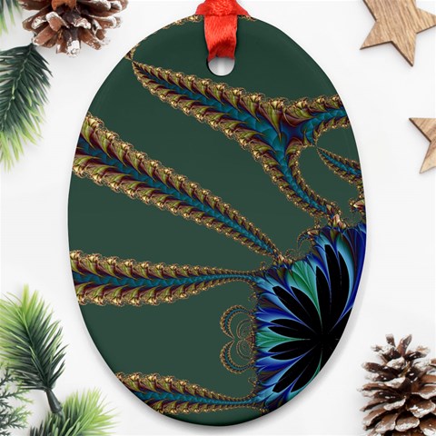 Fractal34 Oval Ornament (Two Sides) from ArtsNow.com Front
