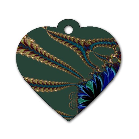 Fractal34 Dog Tag Heart (Two Sides) from ArtsNow.com Front