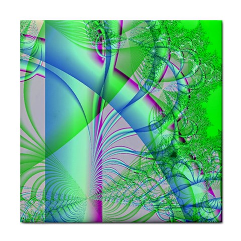 Fractal34 Tile Coaster from ArtsNow.com Front