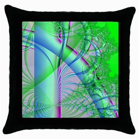 Fractal34 Throw Pillow Case (Black) from ArtsNow.com Front