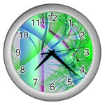 Fractal34 Wall Clock (Silver)