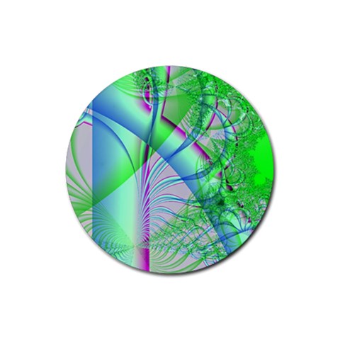 Fractal34 Rubber Round Coaster (4 pack) from ArtsNow.com Front