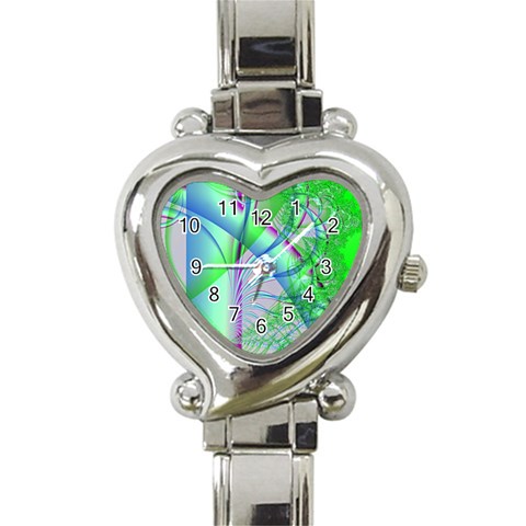 Fractal34 Heart Italian Charm Watch from ArtsNow.com Front