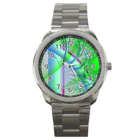 Fractal34 Sport Metal Watch from ArtsNow.com Front