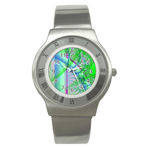 Fractal34 Stainless Steel Watch from ArtsNow.com Front