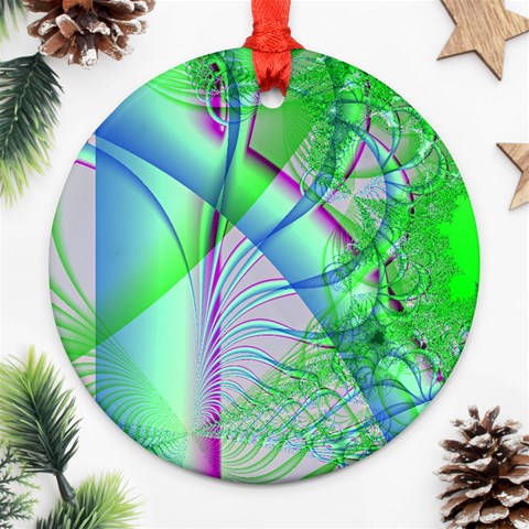 Fractal34 Round Ornament (Two Sides) from ArtsNow.com Front