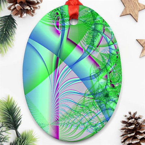 Fractal34 Oval Ornament (Two Sides) from ArtsNow.com Front