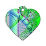 Fractal34 Dog Tag Heart (One Side)