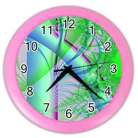 Fractal34 Color Wall Clock from ArtsNow.com Front