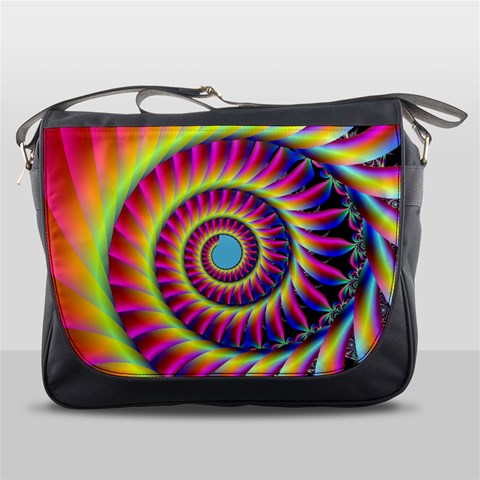 Fractal34 Messenger Bag from ArtsNow.com Front
