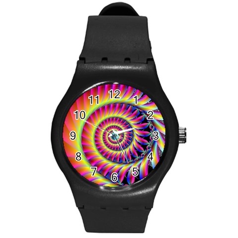 Fractal34 Round Plastic Sport Watch Medium from ArtsNow.com Front