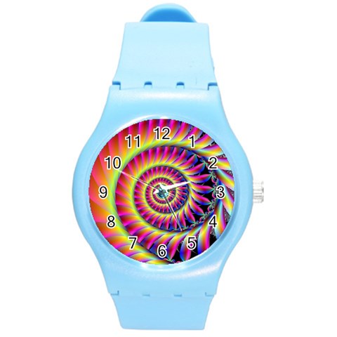 Fractal34 Round Plastic Sport Watch Medium from ArtsNow.com Front