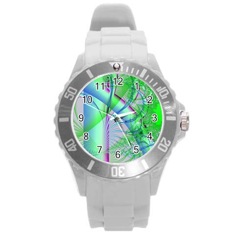 Fractal34 Round Plastic Sport Watch Large from ArtsNow.com Front