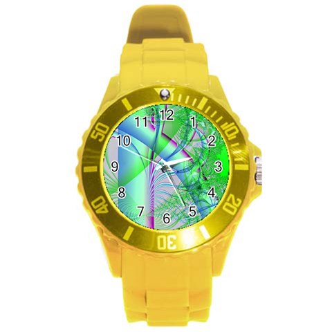 Fractal34 Round Plastic Sport Watch Large from ArtsNow.com Front