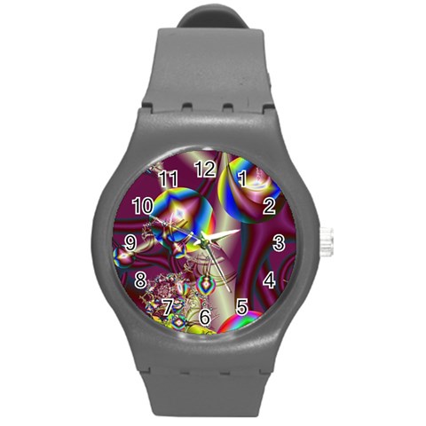 Design 10 Round Plastic Sport Watch Medium from ArtsNow.com Front