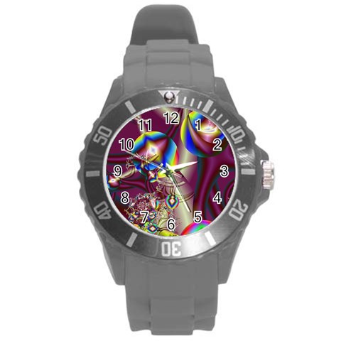 Design 10 Round Plastic Sport Watch Large from ArtsNow.com Front