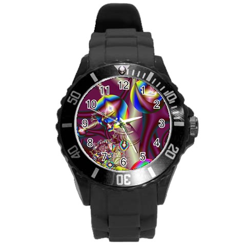 Design 10 Round Plastic Sport Watch Large from ArtsNow.com Front