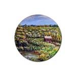 Tenant House in Summer by Ave Hurley - Rubber Round Coaster (4 pack)