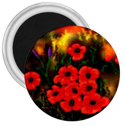  Poppies   by Ave Hurley ~ ArtRave.com 3  Magnet from ArtsNow.com Front
