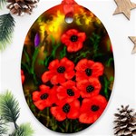  Poppies   by Ave Hurley ~ ArtRave.com Ornament (Oval)