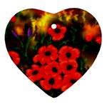  Poppies   by Ave Hurley ~ ArtRave.com Ornament (Heart)