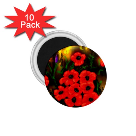  Poppies   by Ave Hurley ~ ArtRave.com 1.75  Magnet (10 pack)  from ArtsNow.com Front