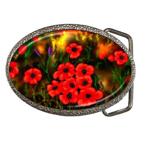  Poppies   by Ave Hurley ~ ArtRave.com Belt Buckle from ArtsNow.com Front