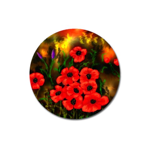  Poppies   by Ave Hurley ~ ArtRave.com Magnet 3  (Round) from ArtsNow.com Front