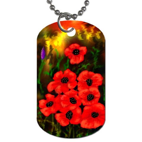  Poppies   by Ave Hurley ~ ArtRave.com Dog Tag (Two Sides) from ArtsNow.com Back