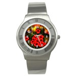  Poppies   by Ave Hurley ~ ArtRave.com Stainless Steel Watch