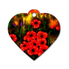  Poppies   by Ave Hurley ~ ArtRave.com Dog Tag Heart (Two Sides) from ArtsNow.com Front