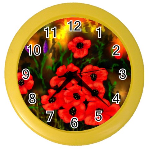  Poppies   by Ave Hurley ~ ArtRave.com Color Wall Clock from ArtsNow.com Front