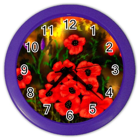  Poppies   by Ave Hurley ~ ArtRave.com Color Wall Clock from ArtsNow.com Front